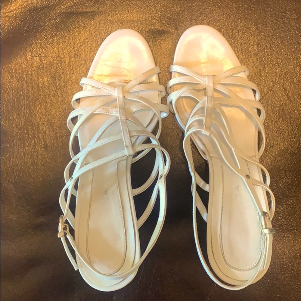 BCBG Max Azria White Strappy sandals